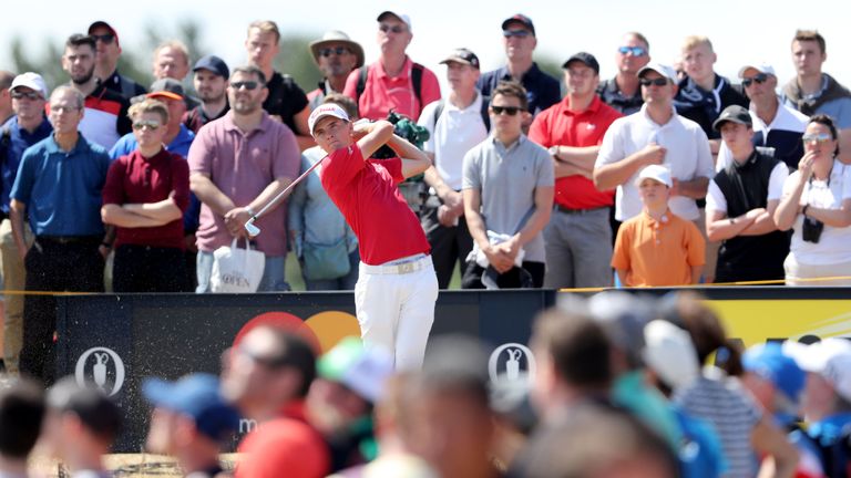 during the final round of the 147th Open Championship at Carnoustie Golf Club on July 22, 2018 in Carnoustie, Scotland.