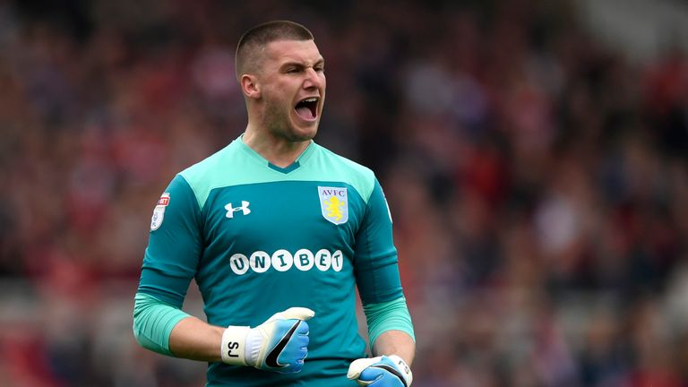  during the Sky Bet Championship Play Off Semi Final:First Leg match between Middlesbrough and Aston Villa at Riverside Stadium on May 12, 2018 in Middlesbrough, England.