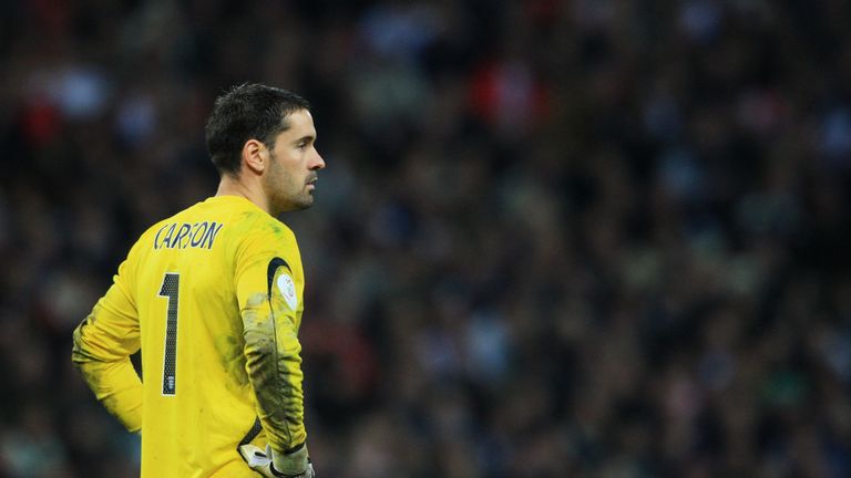 Scott Carson during the Euro 2008 Group E qualifying match between England and Croatia at Wembley Stadium on November 21, 2007 in London, England.