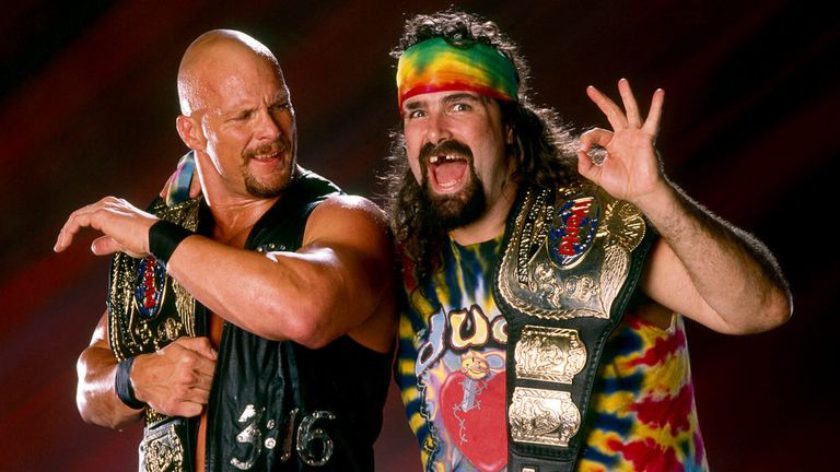 'Stone Cold' Steve Austin and Dude Love held the tag team titles in 1997