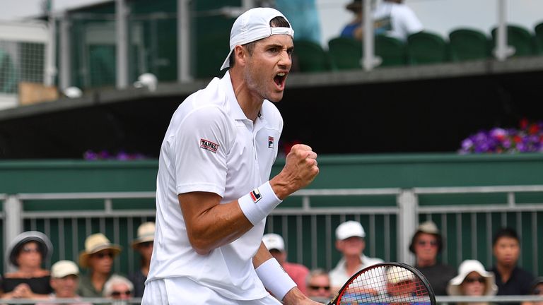 John Isner eased into the second week at Wimbledon