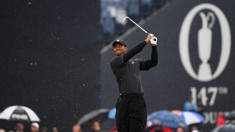 Tiger Woods almost caused an injury to fans at Carnoustie