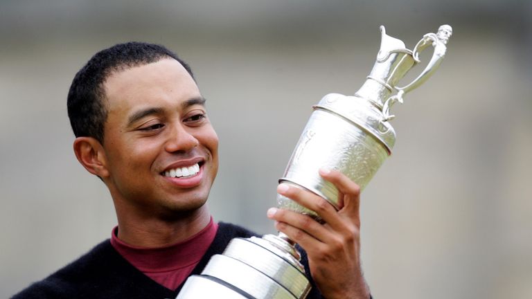 Tiger Woods led from start to finish in 2005 at St Andrews