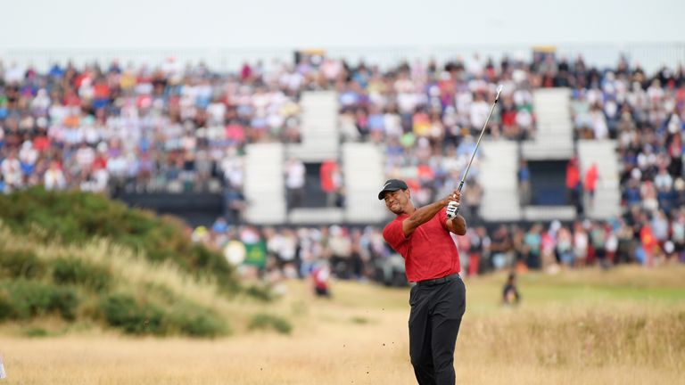 Tiger Woods during the final round of the 147th Open Championship at Carnoustie Golf Club on July 22, 2018 in Carnoustie, Scotland.
