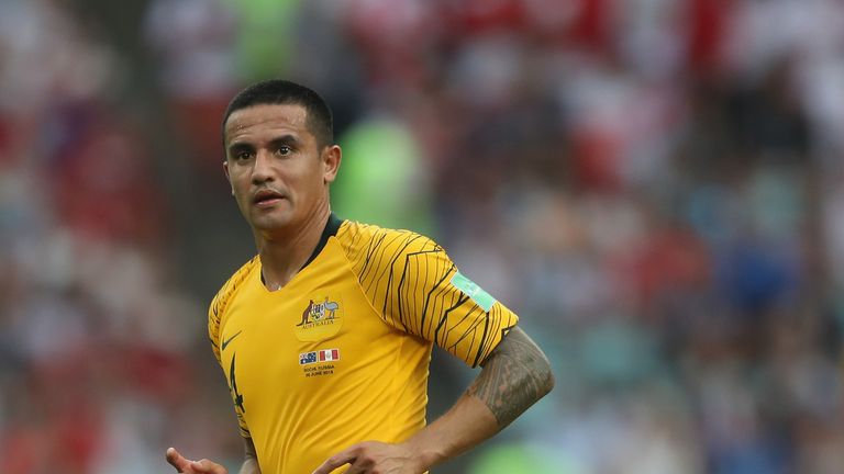 Tim Cahill in action for Australia during the World Cup