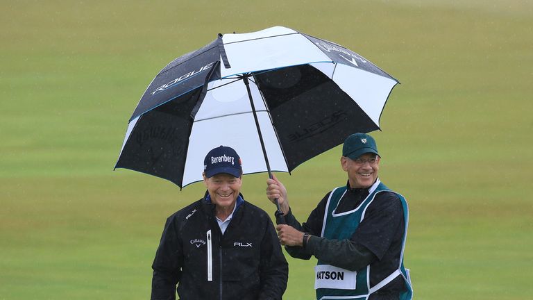 Tom Watson during the final round of the Senior Open at St Andrews