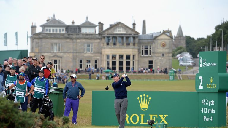Tom Watson during the third round of The Senior Open at St Andrews