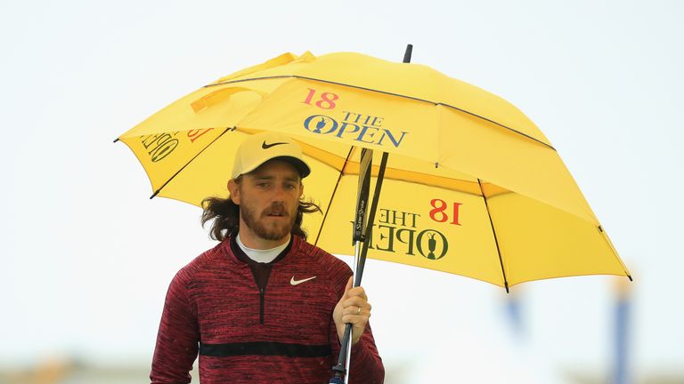 during the second round of the 147th Open Championship at Carnoustie Golf Club on July 20, 2018 in Carnoustie, Scotland.