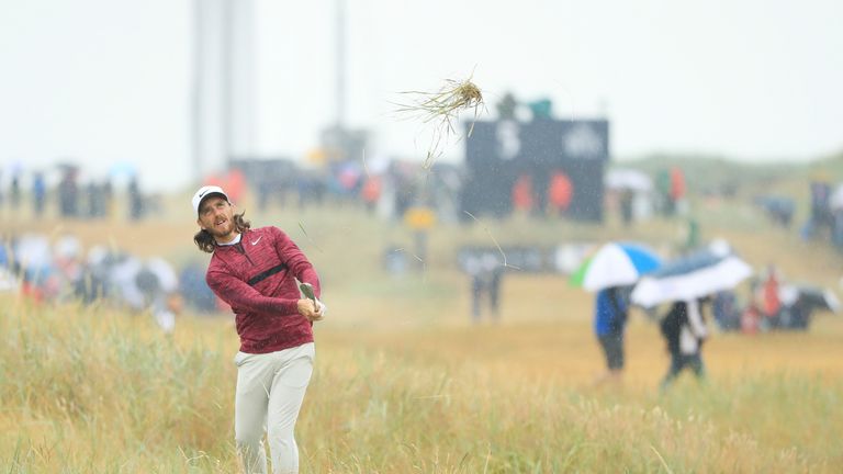 during the second round of the 147th Open Championship at Carnoustie Golf Club on July 20, 2018 in Carnoustie, Scotland.