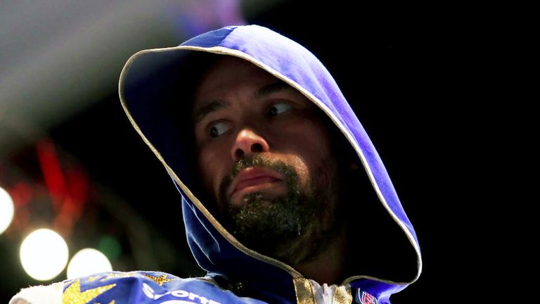 Tony Bellew looks on prior to Heavyweight fight between Tony Bellew and David Haye at The O2 