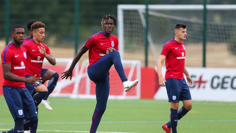 England's Trevoh Chalobah during an England U-19 training session at St George's Park, Burton, 13 July 2018