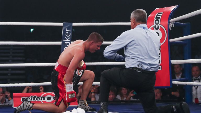 Tyron Zeuge was stopped in the fifth round by Rocky Fielding