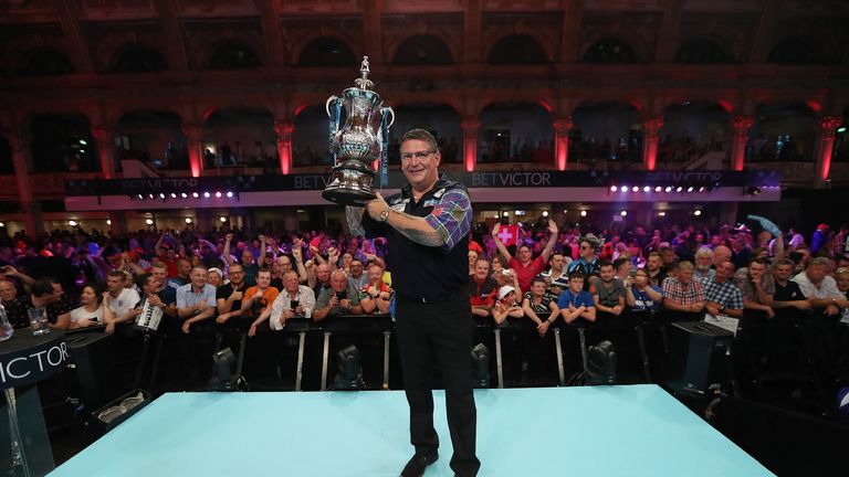 BET VICTOR WORLD MATCHPLAY 2018.WINTER GARDENS,.BLACKPOOL.PIC;LAWRENCE LUSTIG.FINAL.GARY ANDERSON V MENSUR SULJOVIC.GARY ANDERSON WINS 