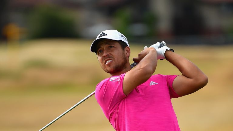 Xander Schauffele of the United States plays a shot on the 12th hole during the final round of the 147th Open Championship at Carnoustie Golf Club on July 22, 2018 in Carnoustie, Scotland.