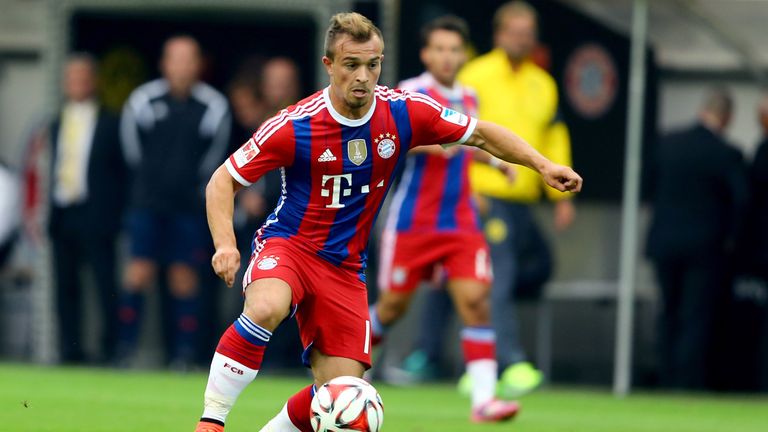 Shaqiri in action for Bayern Munich 