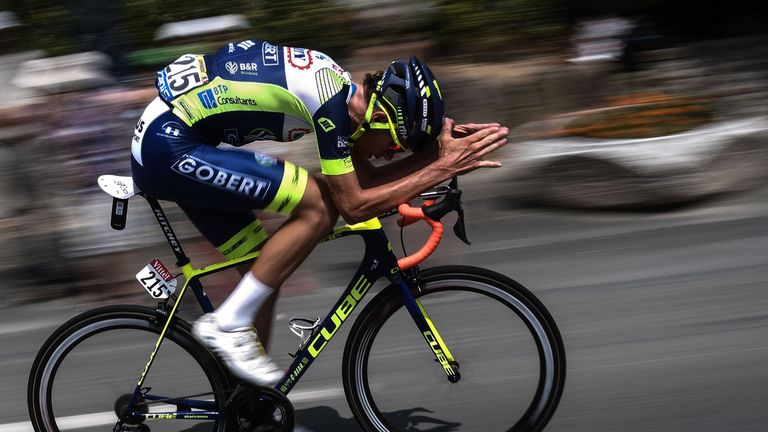 Yoann Offredo was one of two lone breakaways on the marathon stage