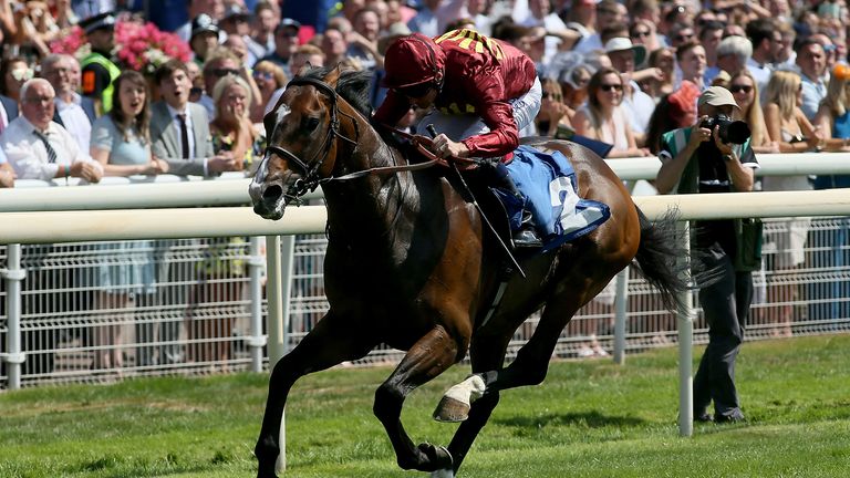 Dane O'Neill on Dylan Mouth wins the John Smith's Silver Cup Stakes during day one of the John Smith's Cup meeting at York Racecourse. PRESS ASSOCIATION Photo. Picture date: Saturday July 14, 2018. See PA story RACING York. Photo credit should read: Richard Sellers/PA Wire