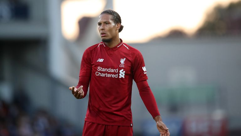 Van van Dijk in pre-season friendly action