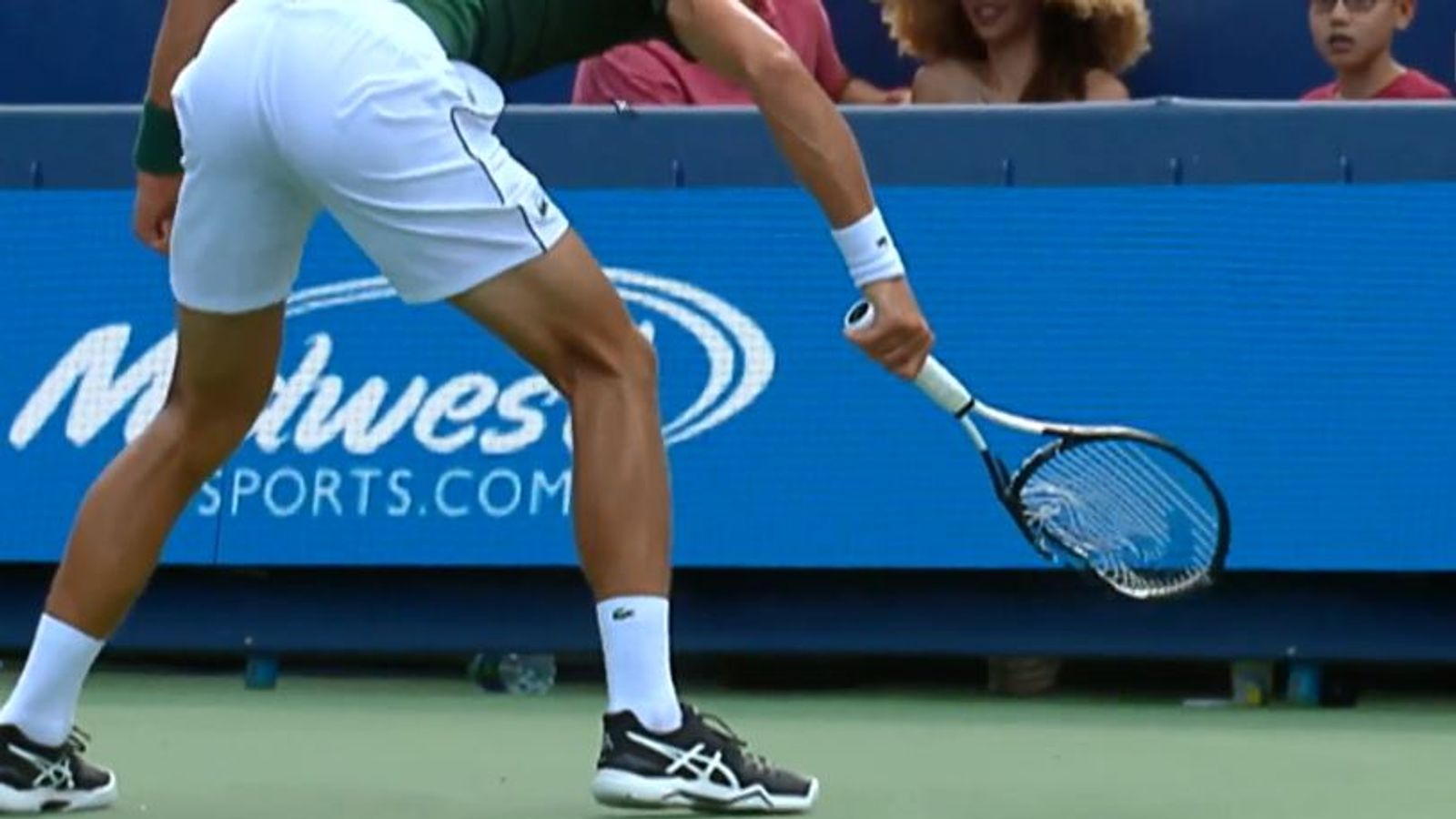 Novak Djokovic destroys racket during Milos Raonic encounter at