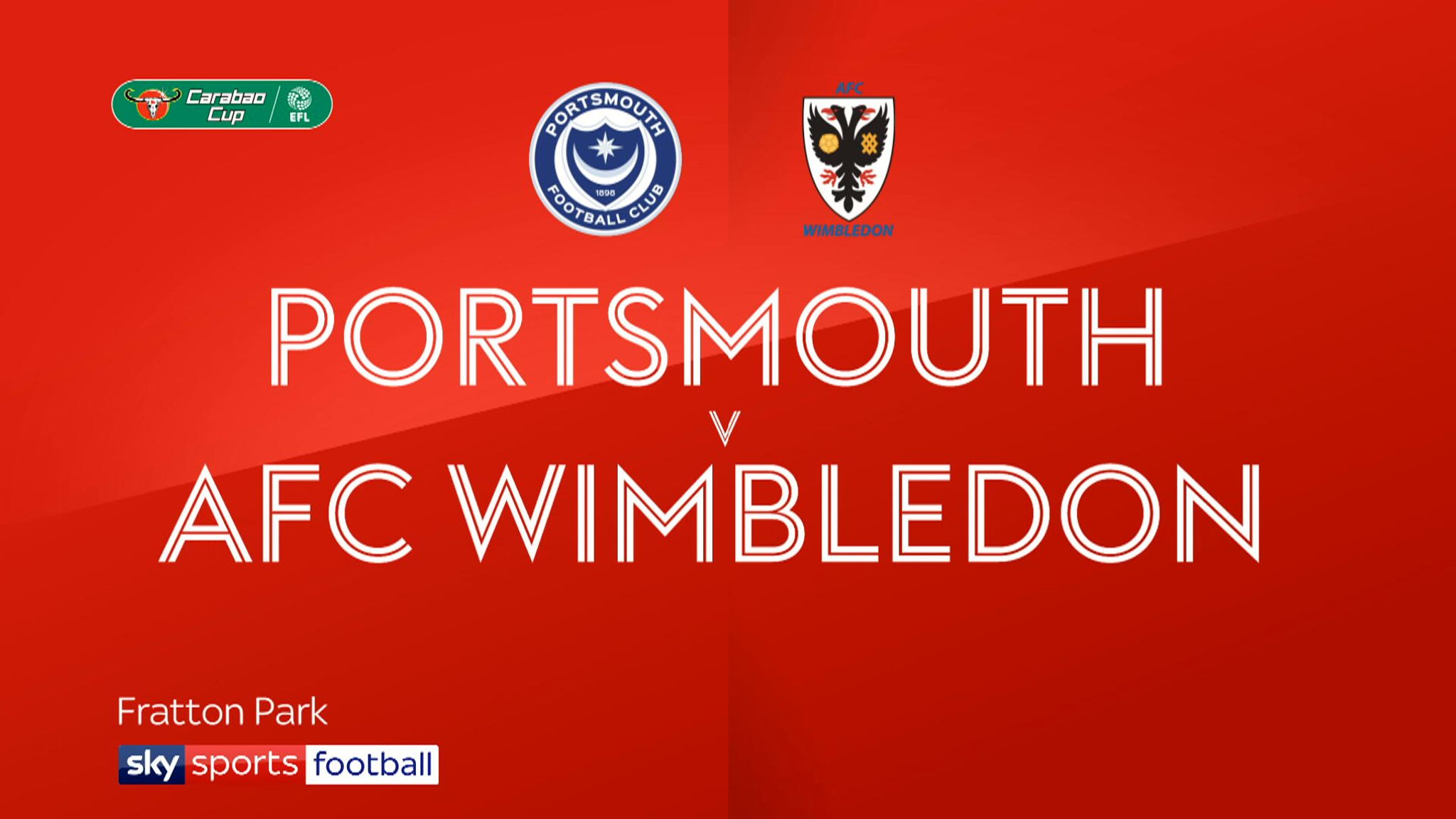 Pompey 1 AFC Wimbledon 1 - News - Portsmouth