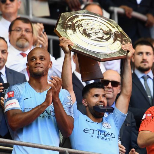 Aguero milestone as City win Shield