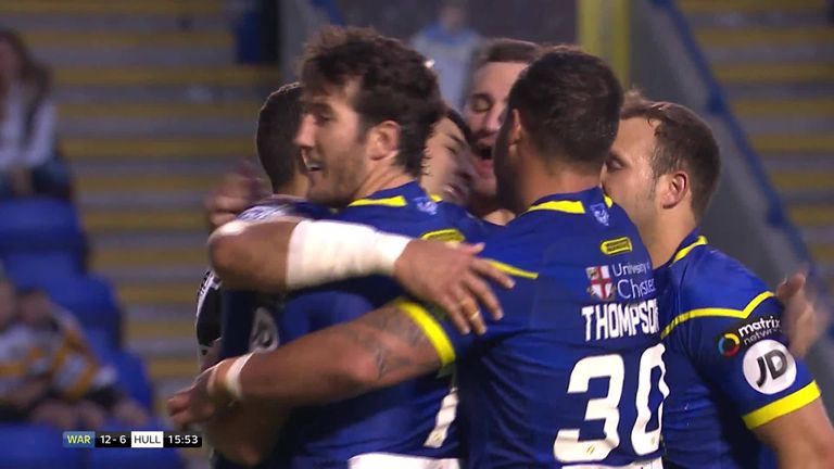Kiwi centre Bryson Goodwin remarkably notched five tries in Warrington's emphatic victory 