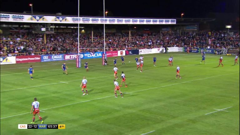 Watch the highlights of the match between Castleford Tigers and Warrington Wolves