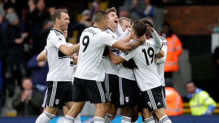 Fulham players celebrate