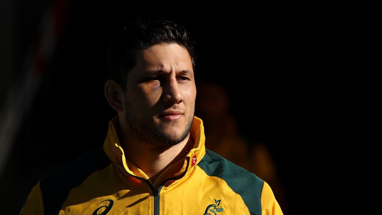 during the Australian Wallabies captain's run at Allianz Stadium on June 22, 2018 in Sydney, Australia.