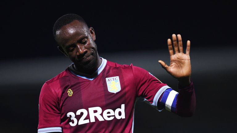Albert Adomah apologises to the Aston Villa fans after the Carabao Cup, Second Round loss to Burton Albion