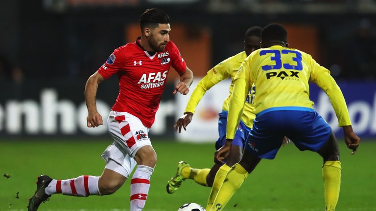 Alireza Jahanbakhsh during the Dutch KNVB Cup Semi-final match between AZ Alkmaar and SC Cambuur held at AFAS Stadion on March 2, 2017 in Alkmaar, Netherlands.
