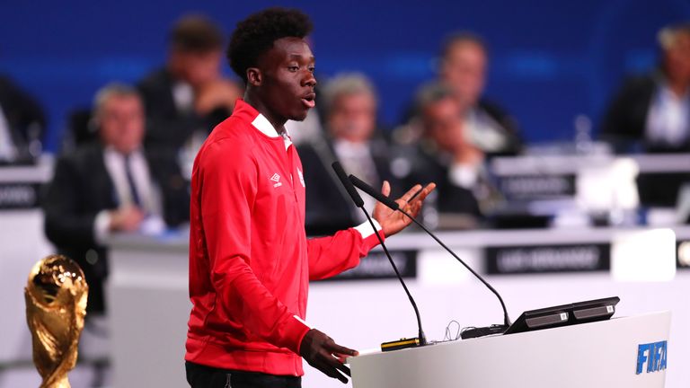 Alphonso Davies during the 68th FIFA Congress at Moscow's Expocentre on June 13, 2018 in Moscow, Russia.
