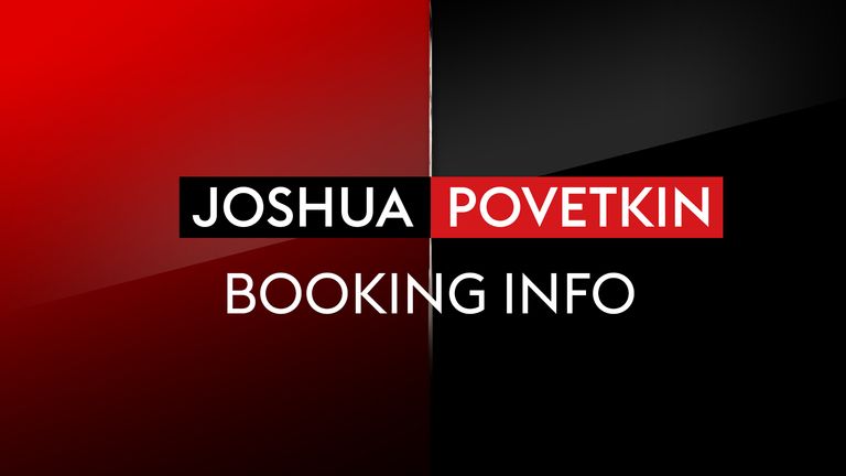 JOSHUA V POVETKIN - BOOKING INFO