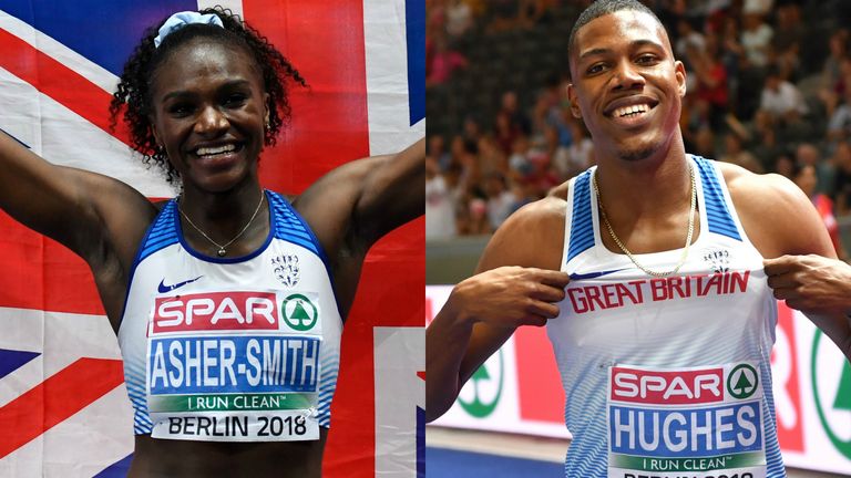 Dina Asher-smith and Zharnel Hughes