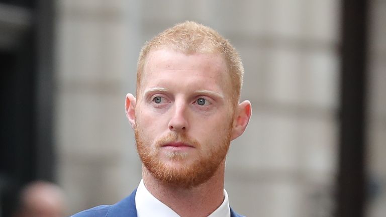 Ben Stokes arrives at Bristol Crown Court ahead of day four of trial