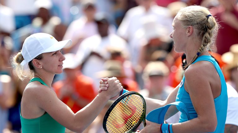 Bertens ended a nine-match winning run for Halep, who won in Toronto 
