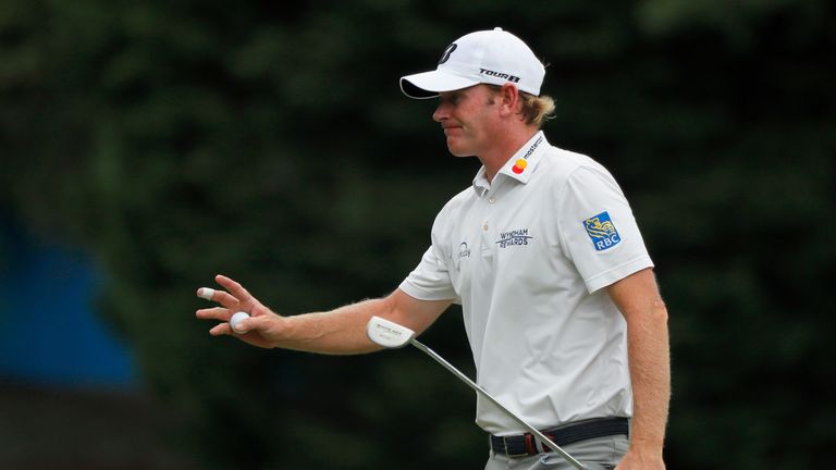 Brandt Snedeker during the third round of the Wyndham Championship at Sedgefield Country Club on August 18, 2018 in Greensboro, North Carolina.