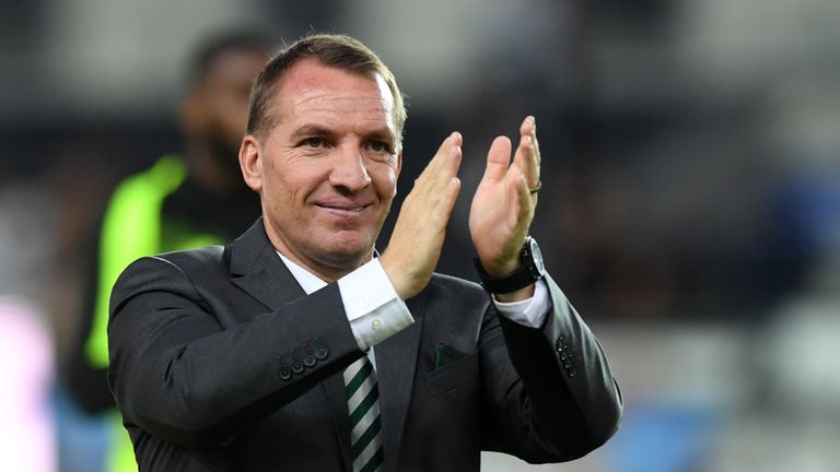 01/08/18 UEFA CHAMPIONS LEAGUE QUALIFYING SECOND ROUND QUALIFIER 2ND LEG. ROSENBORG V CELTIC (0-0). TRONDHEIM - NORWAY. Celtic Manager Brendan Rodgers at Full Time