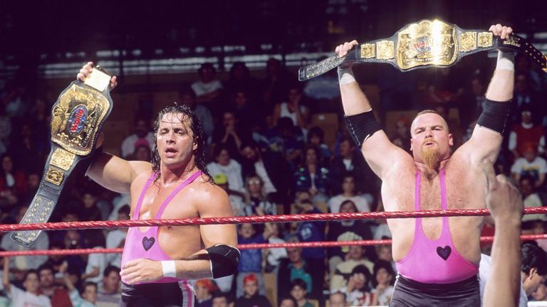 Jim Neidhart twice held the WWF World tag team titles alongside Bret Hart