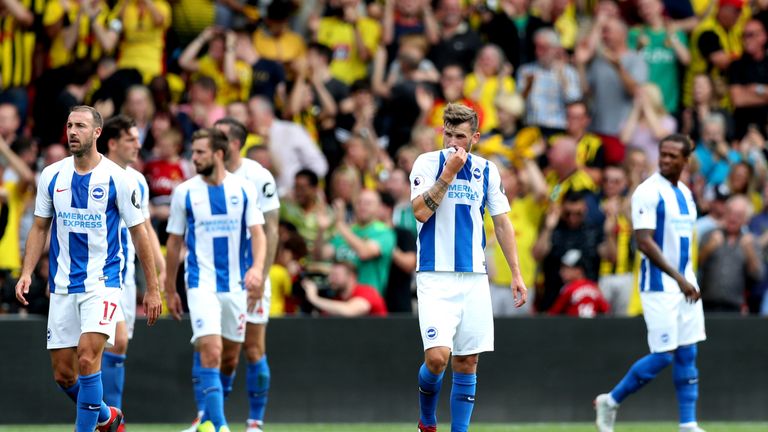 Brighton endured a difficult opening game of the 2018-19 Premier League season