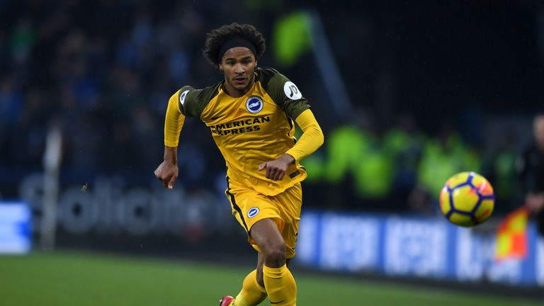Izzy Brown of Brighton during the Premier League match between Huddersfield Town and Brighton and Hove Albion at John Smith's Stadium on December 9, 2017 in Huddersfield, England.