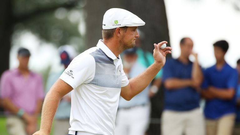 during the final round of The Northern Trust on August 26, 2018 at the Ridgewood Championship Course in Ridgewood, New Jersey.