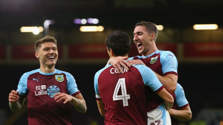 Jack Cork during the UEFA Europa League third round qualifier  second leg between Burnley and Istanbul Basaksehir at Turf Moor on August 16, 2018 in Burnley, England