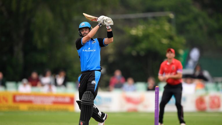 during the Royal London One Day Cup match between Worcestershire and Leicestershire at New Road on May 29, 2018 in Worcester, England.