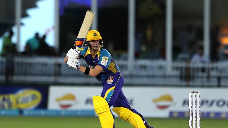 Steve Smith scored his first half-century since returning to competitive cricket in the Caribbean Premier League
