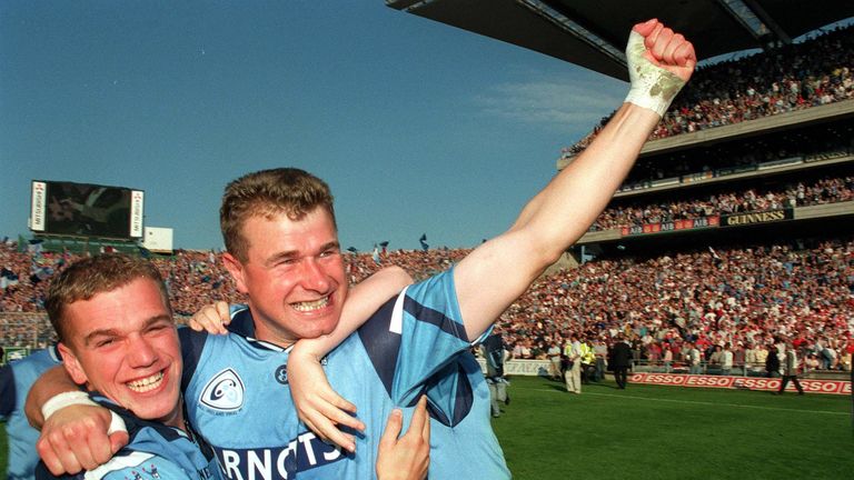 Charlie Redmond celebrates at full-time