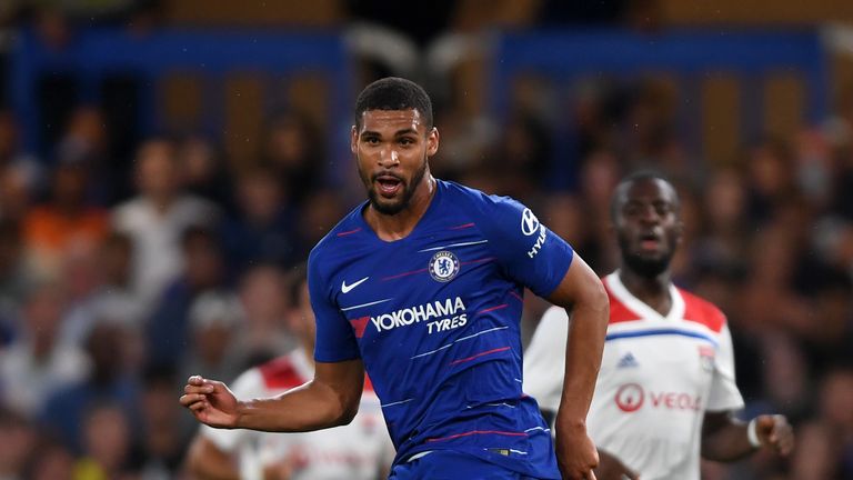 Ruben Loftus-Cheek of Chelsea in action during the pre-season friendly match between Chelsea and Lyon at Stamford Bridge on August 7, 2018 in London, England