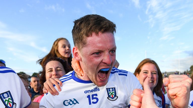 Conor McManus celebrates Monaghan's victory over Galway