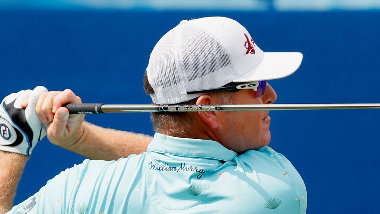 AUGUST 19: D.A. Points plays his shot from the tenth tee during the final round of the Wyndham Championship at Sedgefield Country Club on August 19, 2018 in Greensboro, North Carolina.