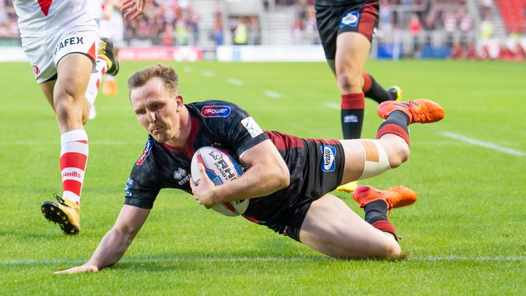 Sarginson doubled the Wigan advantage eight minutes from half-time 